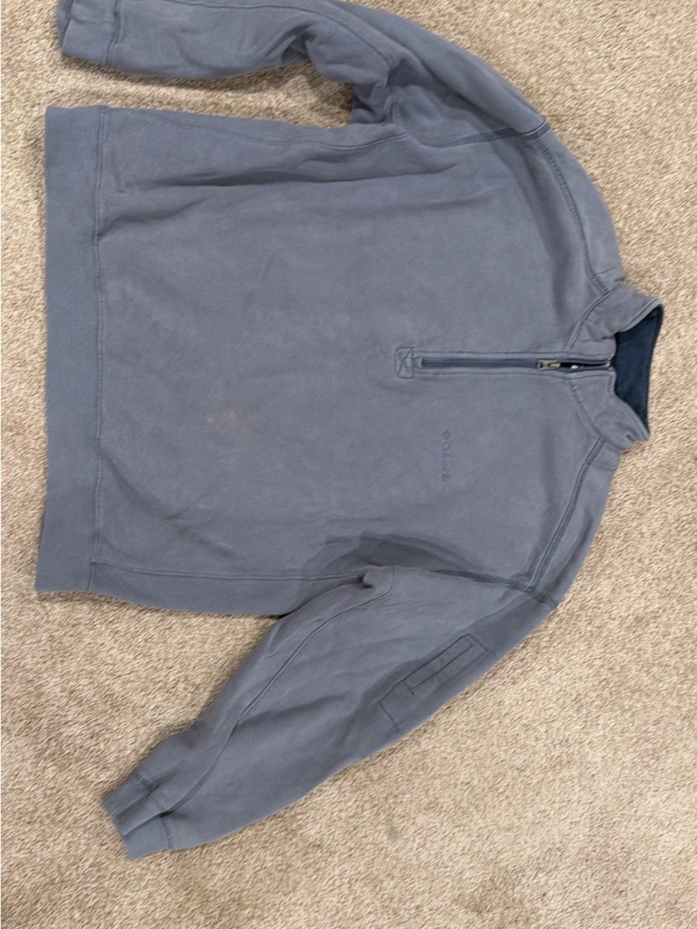 Columbia Men's Zip-Front Pullover Sweater - Slate Gray Blue